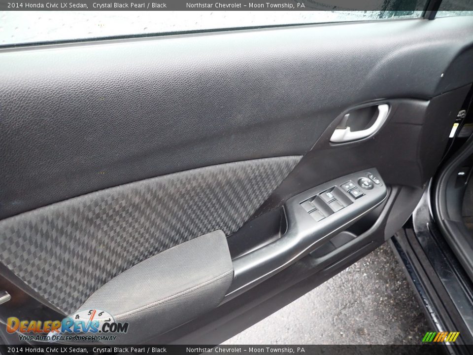 2014 Honda Civic LX Sedan Crystal Black Pearl / Black Photo #23
