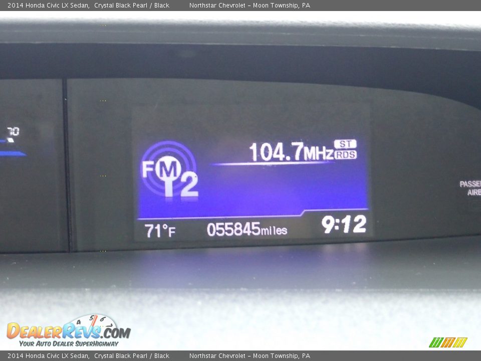 2014 Honda Civic LX Sedan Crystal Black Pearl / Black Photo #29