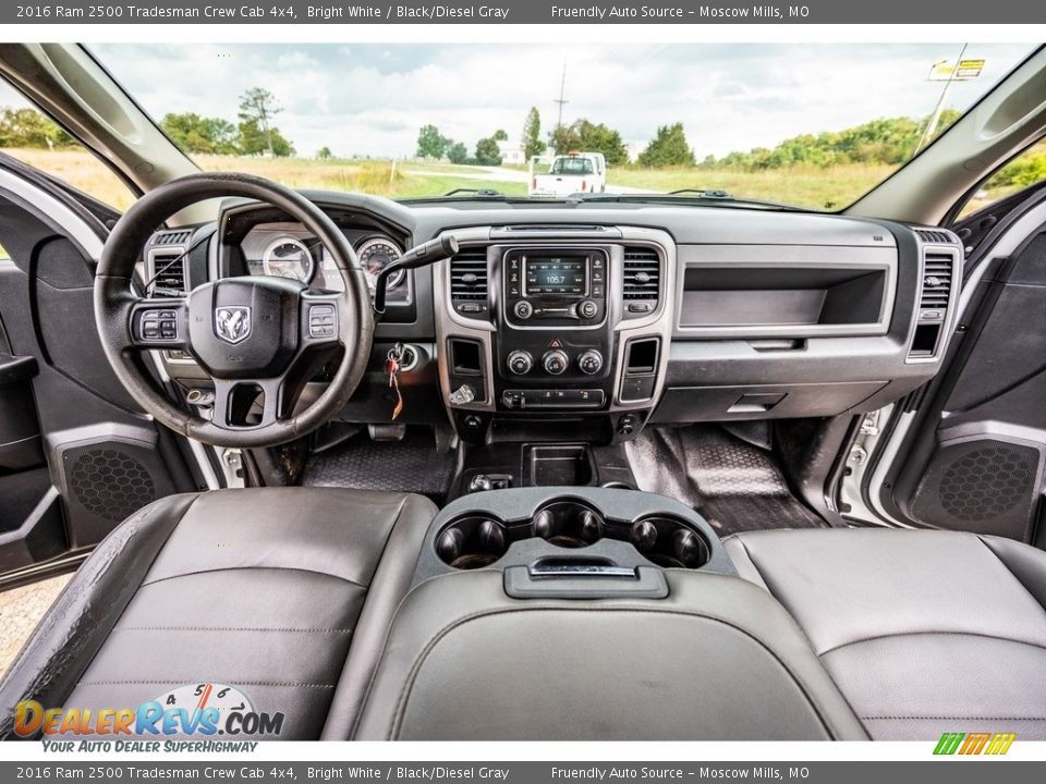 Black/Diesel Gray Interior - 2016 Ram 2500 Tradesman Crew Cab 4x4 Photo #31