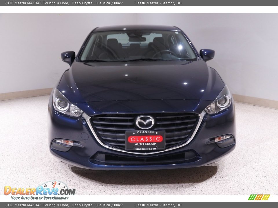 2018 Mazda MAZDA3 Touring 4 Door Deep Crystal Blue Mica / Black Photo #2