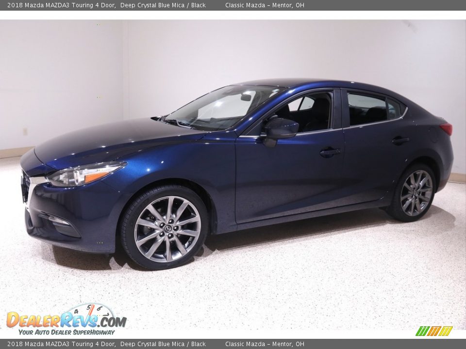 2018 Mazda MAZDA3 Touring 4 Door Deep Crystal Blue Mica / Black Photo #3