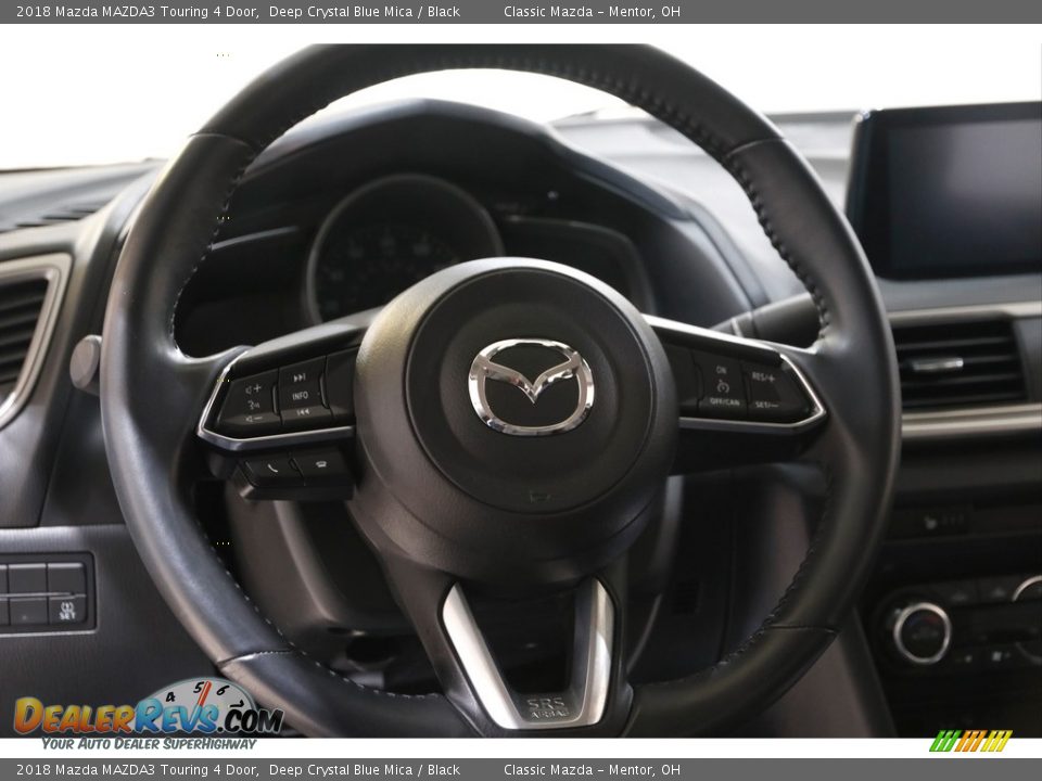 2018 Mazda MAZDA3 Touring 4 Door Deep Crystal Blue Mica / Black Photo #7