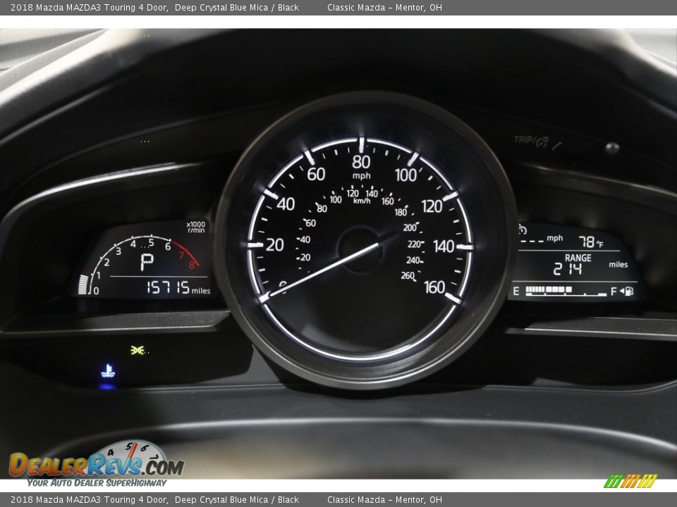 2018 Mazda MAZDA3 Touring 4 Door Deep Crystal Blue Mica / Black Photo #8