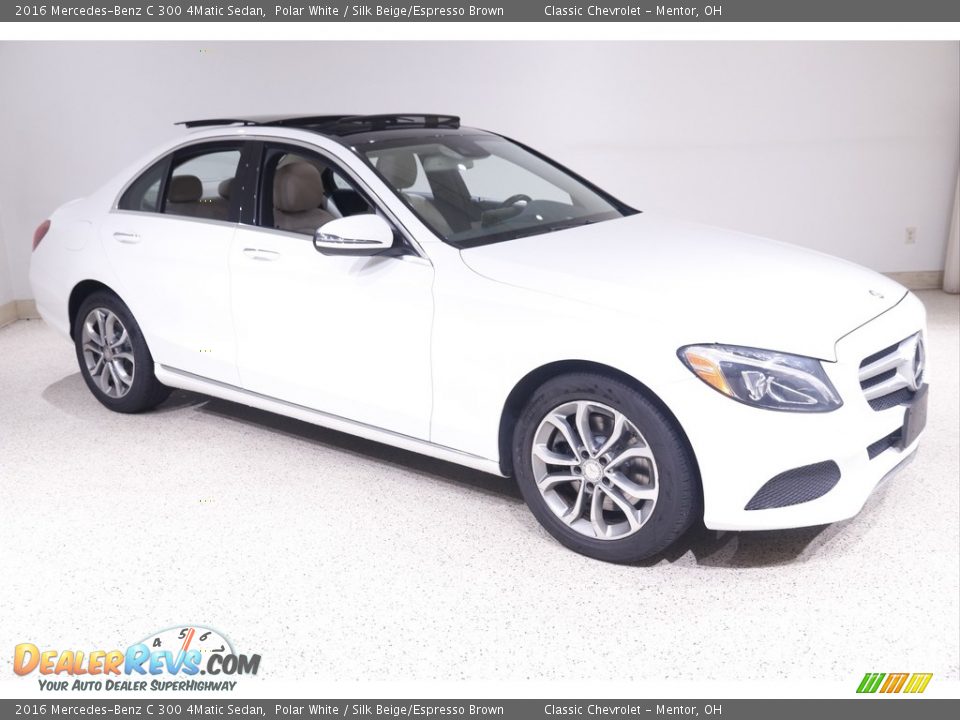 2016 Mercedes-Benz C 300 4Matic Sedan Polar White / Silk Beige/Espresso Brown Photo #1