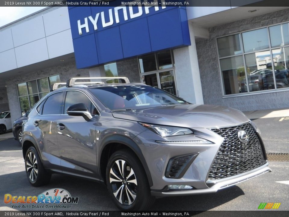 2019 Lexus NX 300 F Sport AWD Nebula Gray Pearl / Red Photo #1