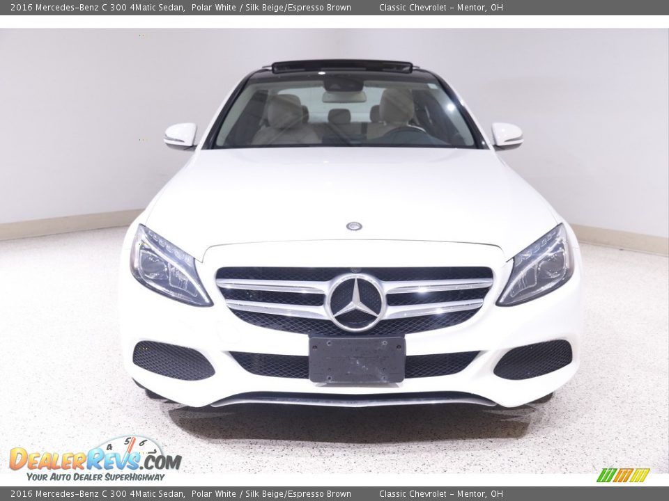 2016 Mercedes-Benz C 300 4Matic Sedan Polar White / Silk Beige/Espresso Brown Photo #2