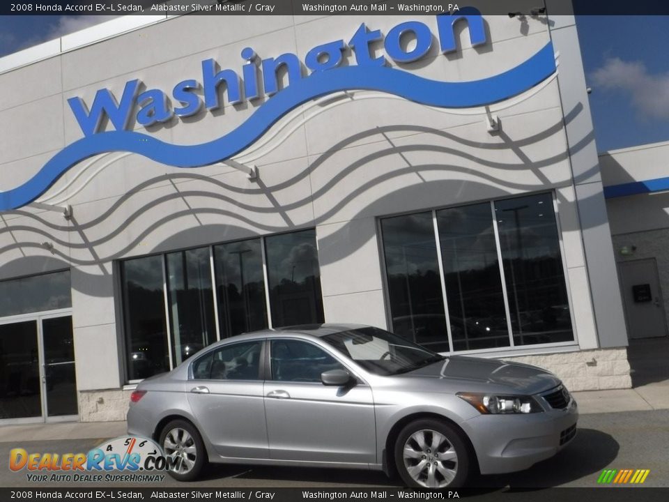 2008 Honda Accord EX-L Sedan Alabaster Silver Metallic / Gray Photo #2
