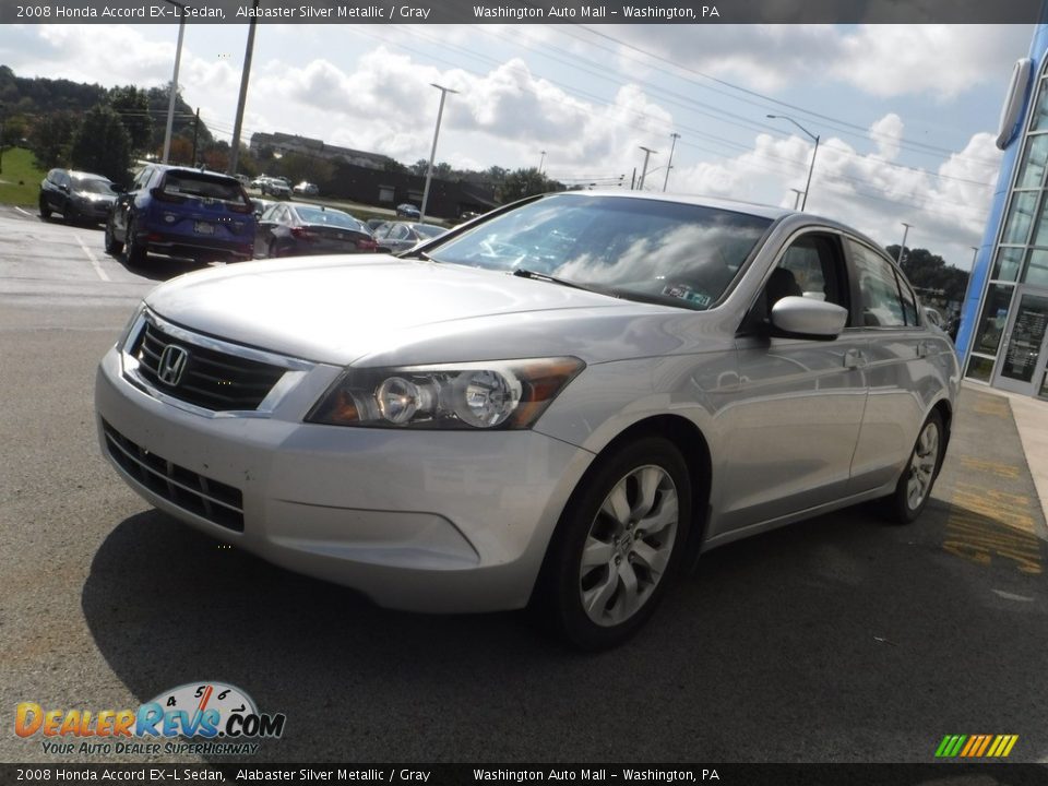 2008 Honda Accord EX-L Sedan Alabaster Silver Metallic / Gray Photo #5