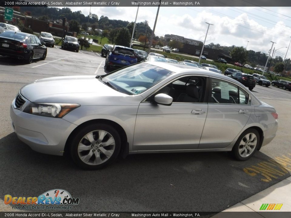2008 Honda Accord EX-L Sedan Alabaster Silver Metallic / Gray Photo #6