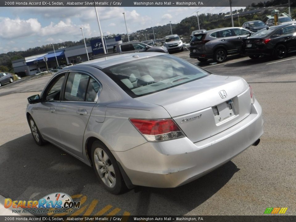 2008 Honda Accord EX-L Sedan Alabaster Silver Metallic / Gray Photo #8
