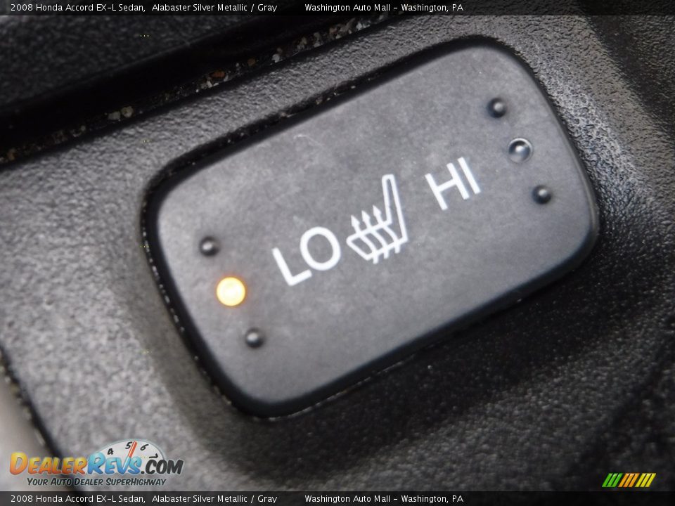 2008 Honda Accord EX-L Sedan Alabaster Silver Metallic / Gray Photo #12