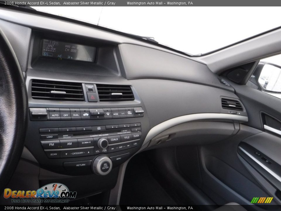 2008 Honda Accord EX-L Sedan Alabaster Silver Metallic / Gray Photo #13