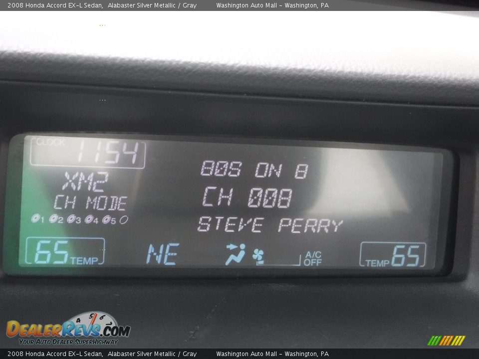 2008 Honda Accord EX-L Sedan Alabaster Silver Metallic / Gray Photo #14