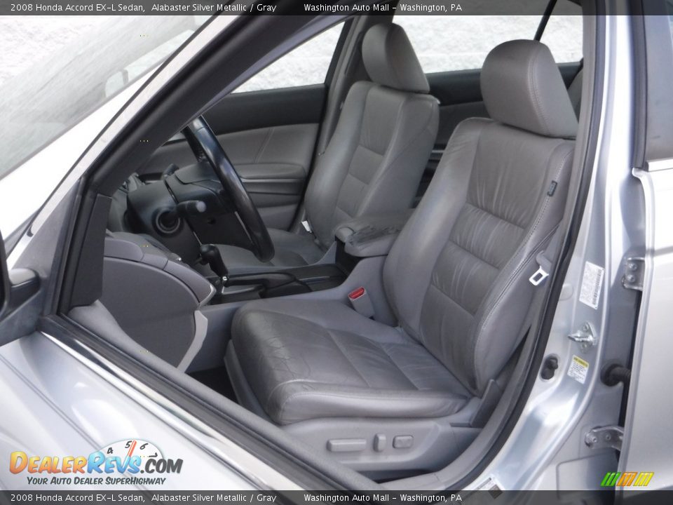 2008 Honda Accord EX-L Sedan Alabaster Silver Metallic / Gray Photo #18