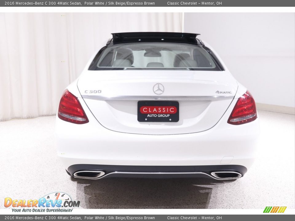 2016 Mercedes-Benz C 300 4Matic Sedan Polar White / Silk Beige/Espresso Brown Photo #20