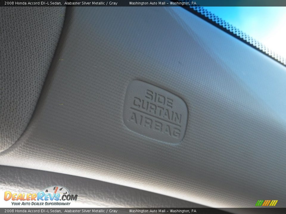 2008 Honda Accord EX-L Sedan Alabaster Silver Metallic / Gray Photo #20