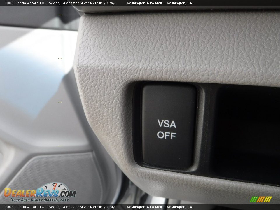 2008 Honda Accord EX-L Sedan Alabaster Silver Metallic / Gray Photo #21