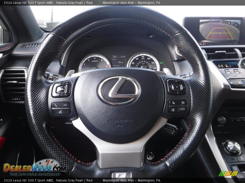 2019 Lexus NX 300 F Sport AWD Nebula Gray Pearl / Red Photo #26