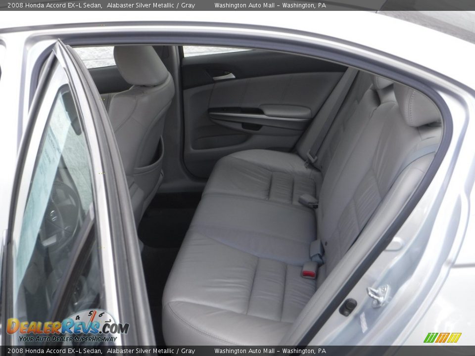 2008 Honda Accord EX-L Sedan Alabaster Silver Metallic / Gray Photo #26