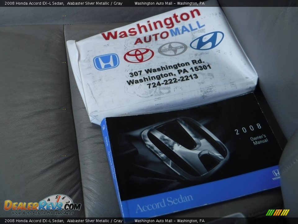 2008 Honda Accord EX-L Sedan Alabaster Silver Metallic / Gray Photo #27