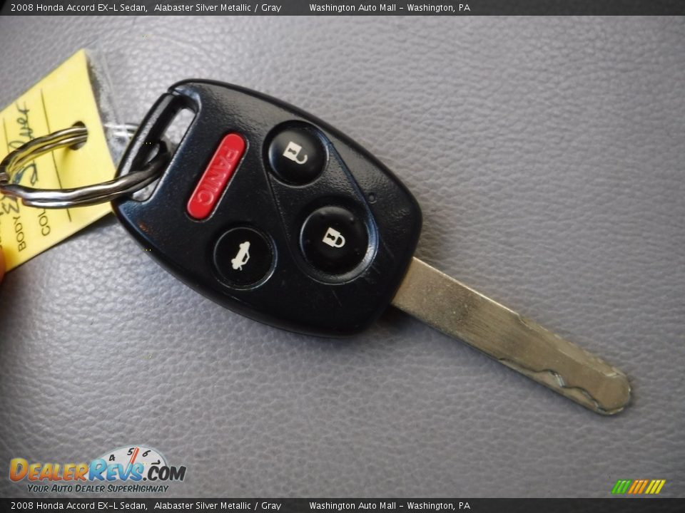 2008 Honda Accord EX-L Sedan Alabaster Silver Metallic / Gray Photo #28