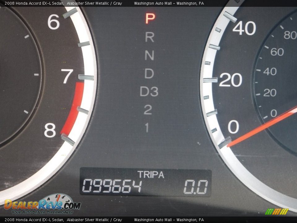 2008 Honda Accord EX-L Sedan Alabaster Silver Metallic / Gray Photo #30