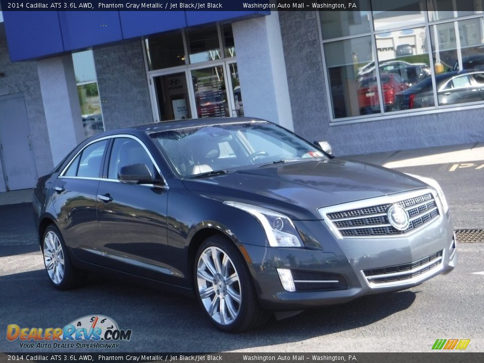 2014 Cadillac ATS 3.6L AWD Phantom Gray Metallic / Jet Black/Jet Black Photo #1