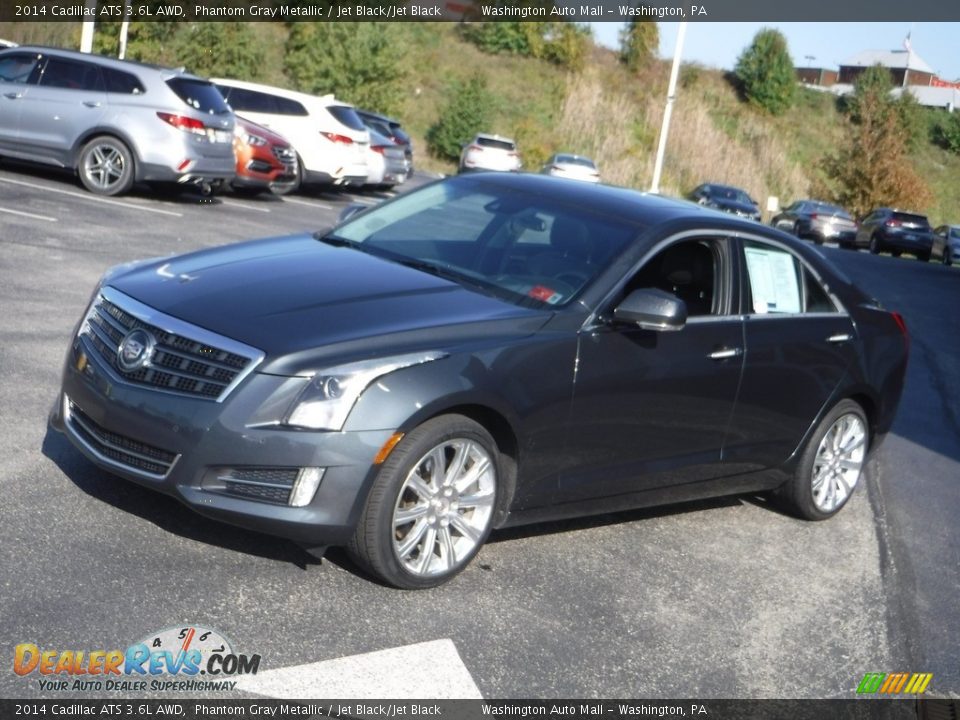 2014 Cadillac ATS 3.6L AWD Phantom Gray Metallic / Jet Black/Jet Black Photo #6