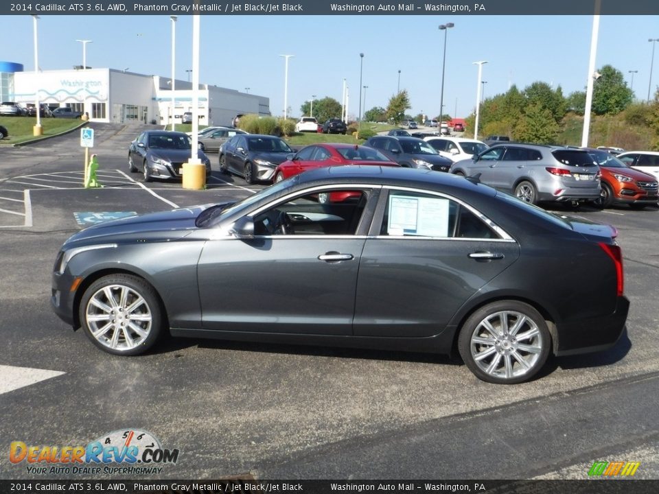 2014 Cadillac ATS 3.6L AWD Phantom Gray Metallic / Jet Black/Jet Black Photo #7