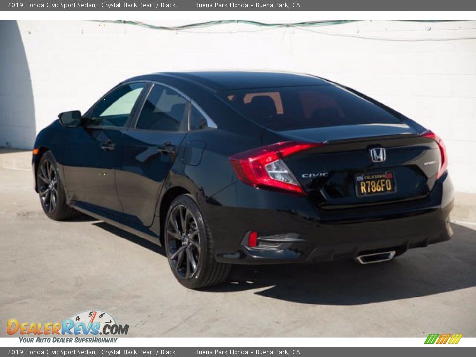 2019 Honda Civic Sport Sedan Crystal Black Pearl / Black Photo #2