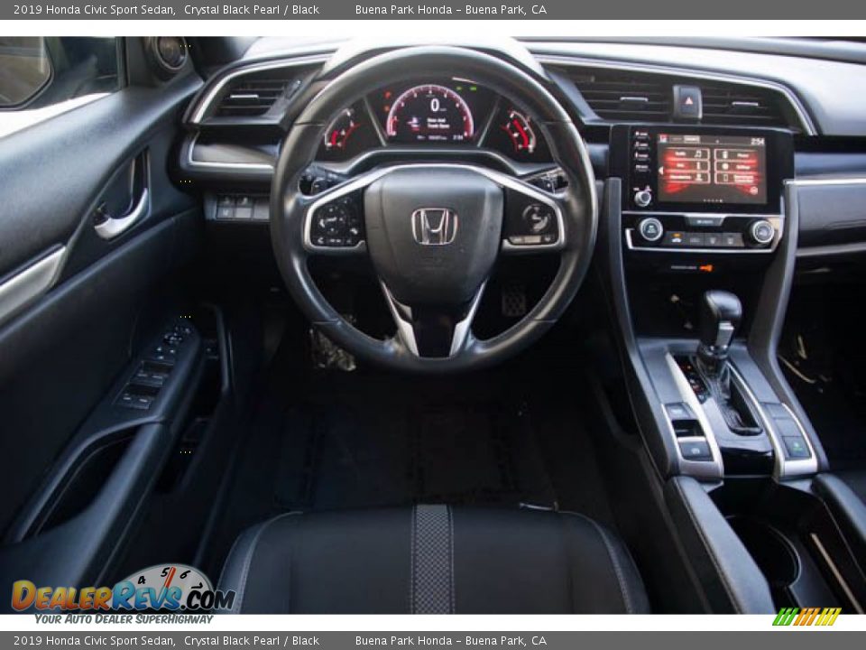 2019 Honda Civic Sport Sedan Crystal Black Pearl / Black Photo #5