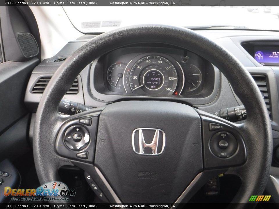 2012 Honda CR-V EX 4WD Crystal Black Pearl / Black Photo #22