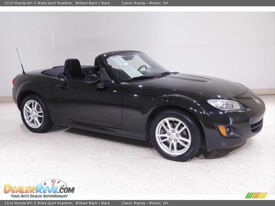 2010 Mazda MX-5 Miata Sport Roadster Brilliant Black / Black Photo #1