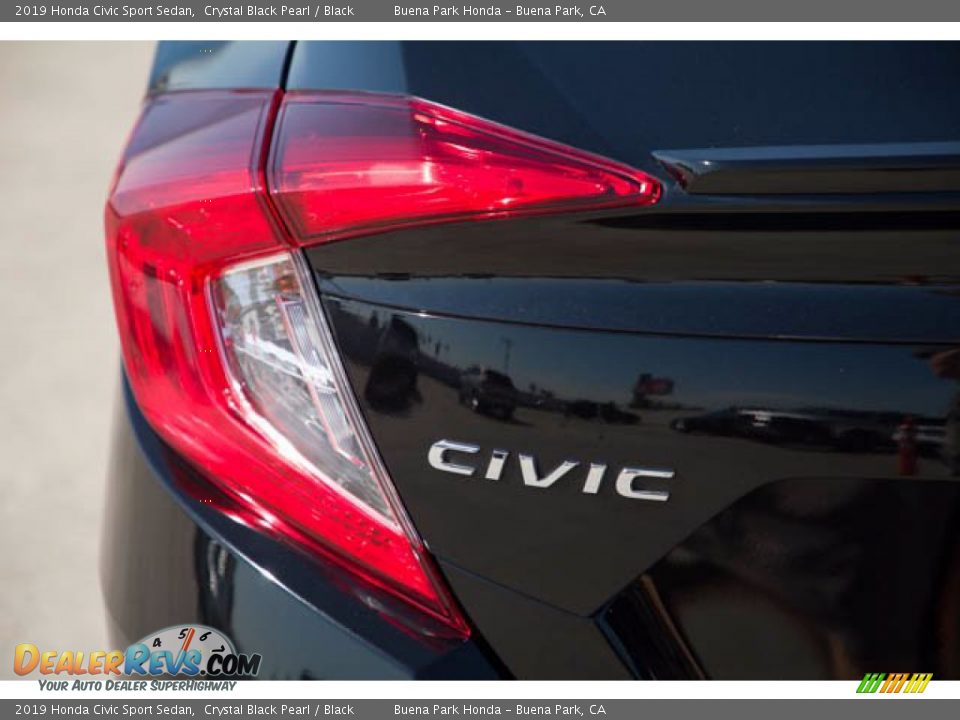 2019 Honda Civic Sport Sedan Crystal Black Pearl / Black Photo #10