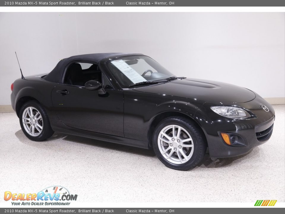 2010 Mazda MX-5 Miata Sport Roadster Brilliant Black / Black Photo #2