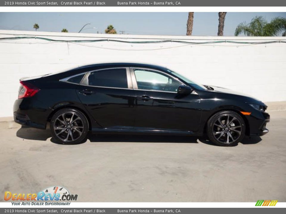 2019 Honda Civic Sport Sedan Crystal Black Pearl / Black Photo #12