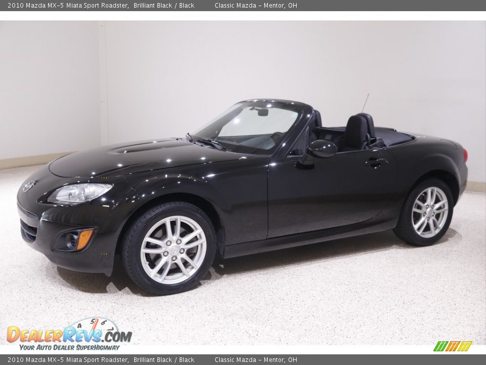 2010 Mazda MX-5 Miata Sport Roadster Brilliant Black / Black Photo #4