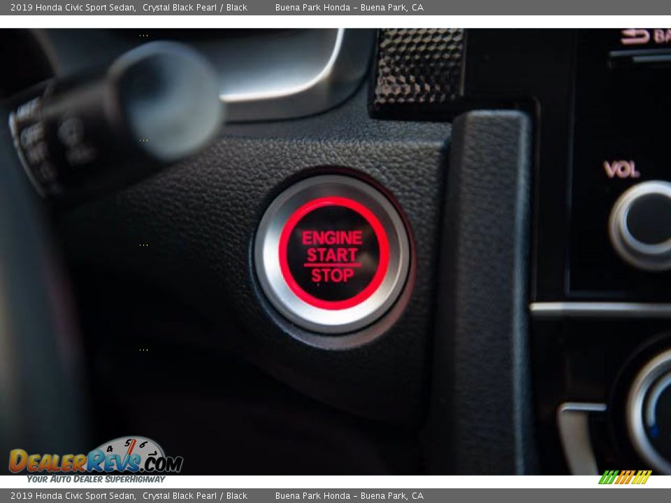 2019 Honda Civic Sport Sedan Crystal Black Pearl / Black Photo #16
