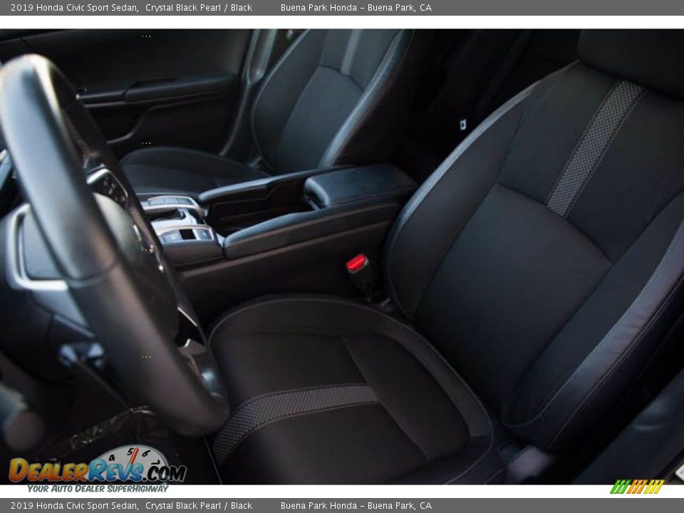 2019 Honda Civic Sport Sedan Crystal Black Pearl / Black Photo #17