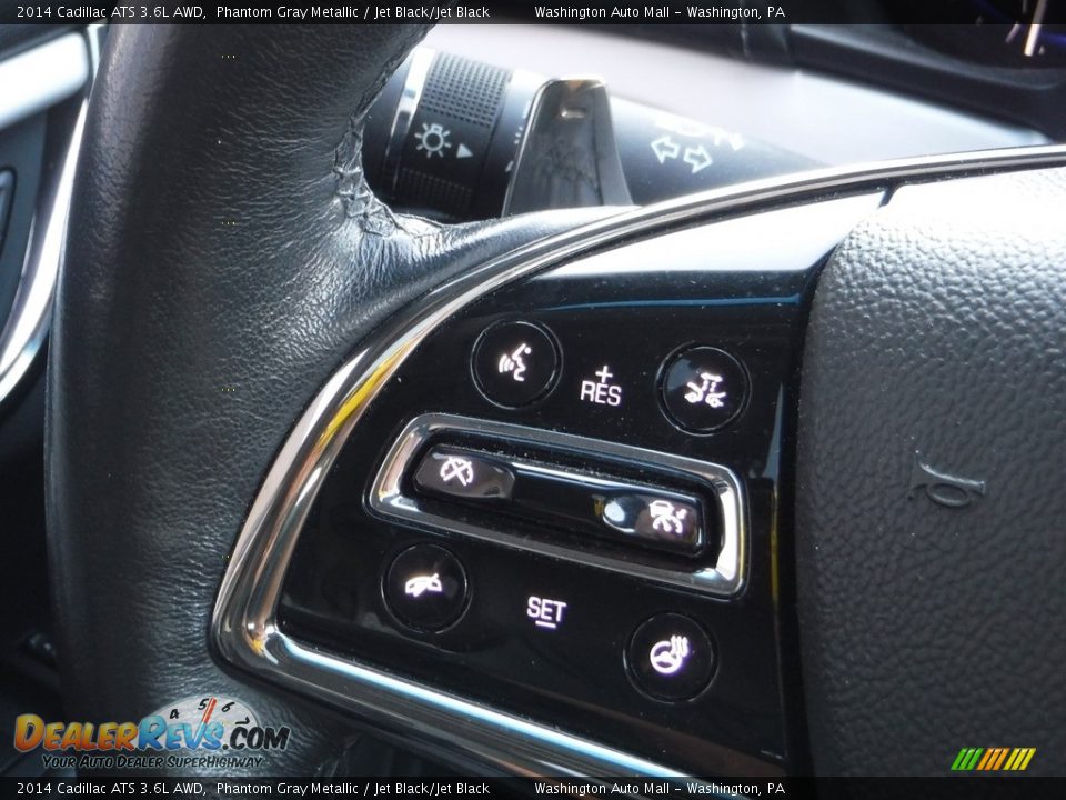 2014 Cadillac ATS 3.6L AWD Phantom Gray Metallic / Jet Black/Jet Black Photo #27