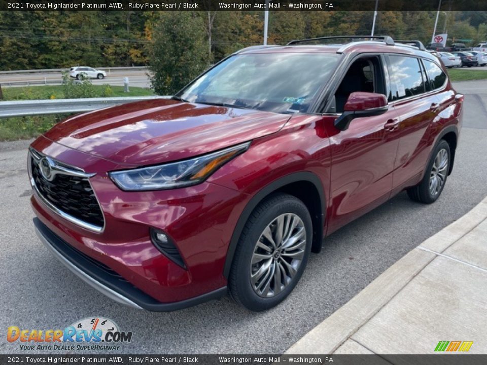 2021 Toyota Highlander Platinum AWD Ruby Flare Pearl / Black Photo #7