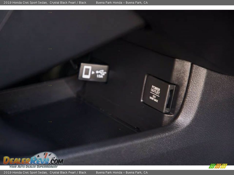2019 Honda Civic Sport Sedan Crystal Black Pearl / Black Photo #23