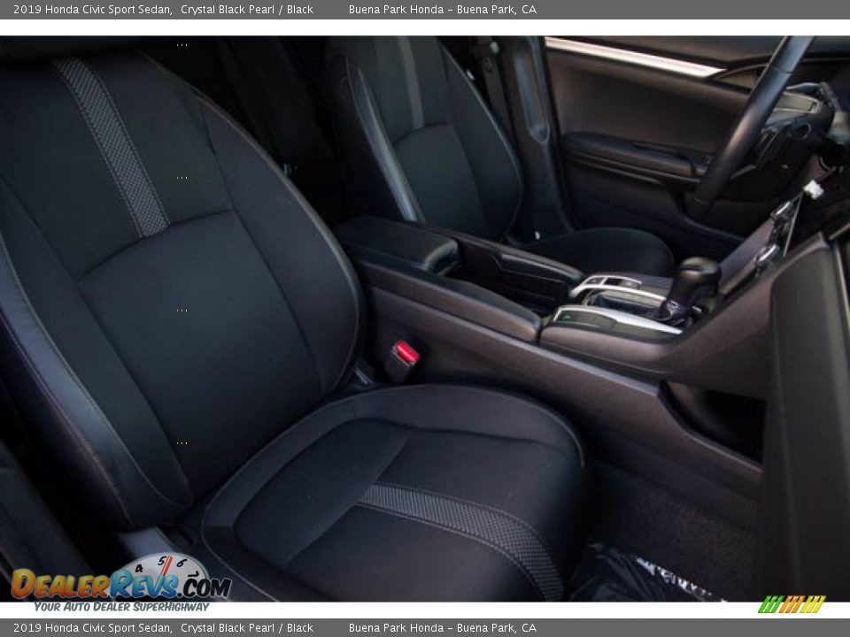 2019 Honda Civic Sport Sedan Crystal Black Pearl / Black Photo #24