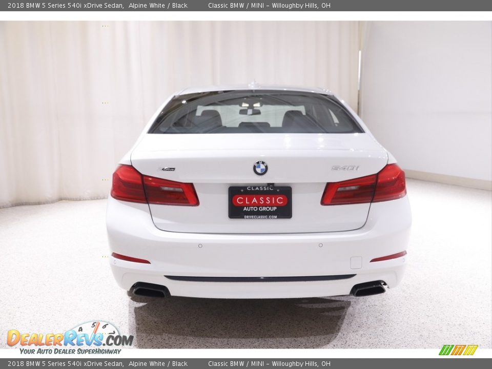 2018 BMW 5 Series 540i xDrive Sedan Alpine White / Black Photo #21