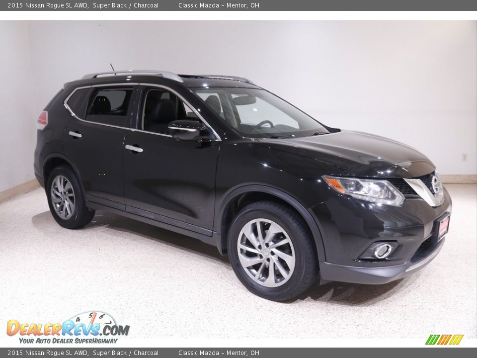 2015 Nissan Rogue SL AWD Super Black / Charcoal Photo #1