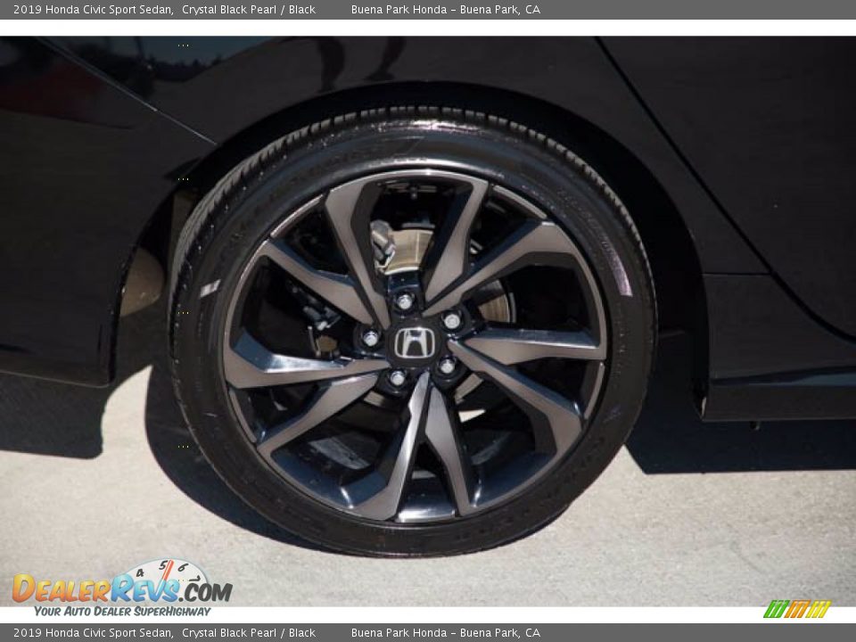 2019 Honda Civic Sport Sedan Crystal Black Pearl / Black Photo #34