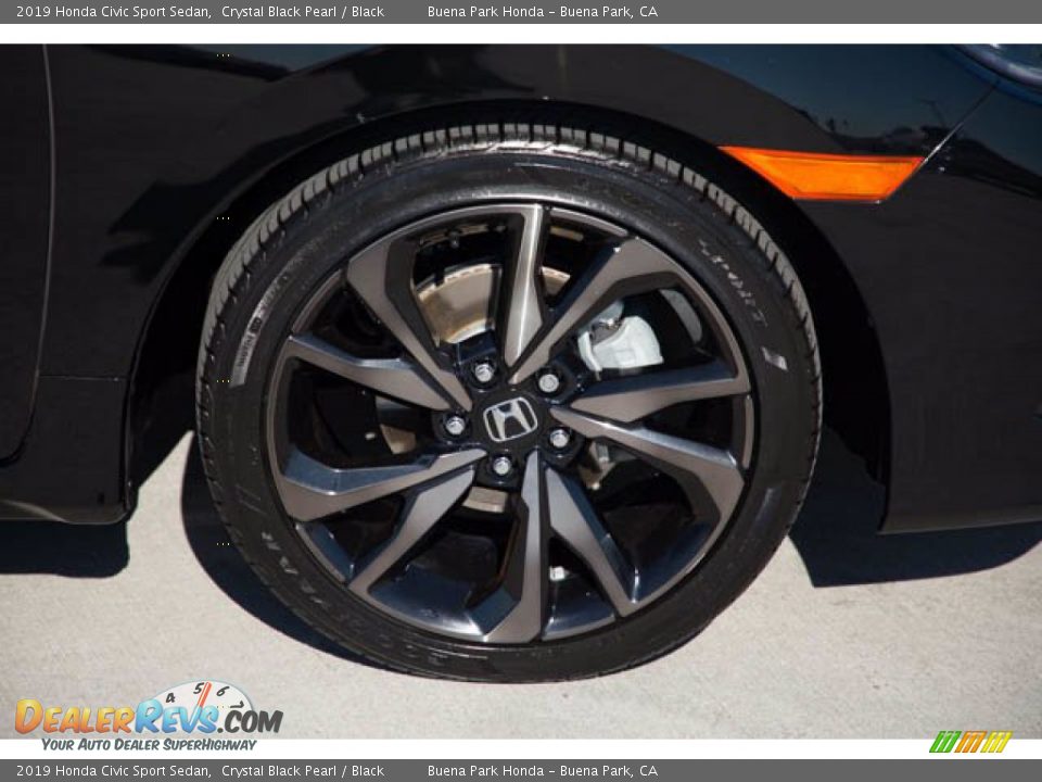 2019 Honda Civic Sport Sedan Crystal Black Pearl / Black Photo #35