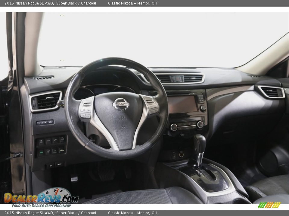 2015 Nissan Rogue SL AWD Super Black / Charcoal Photo #6