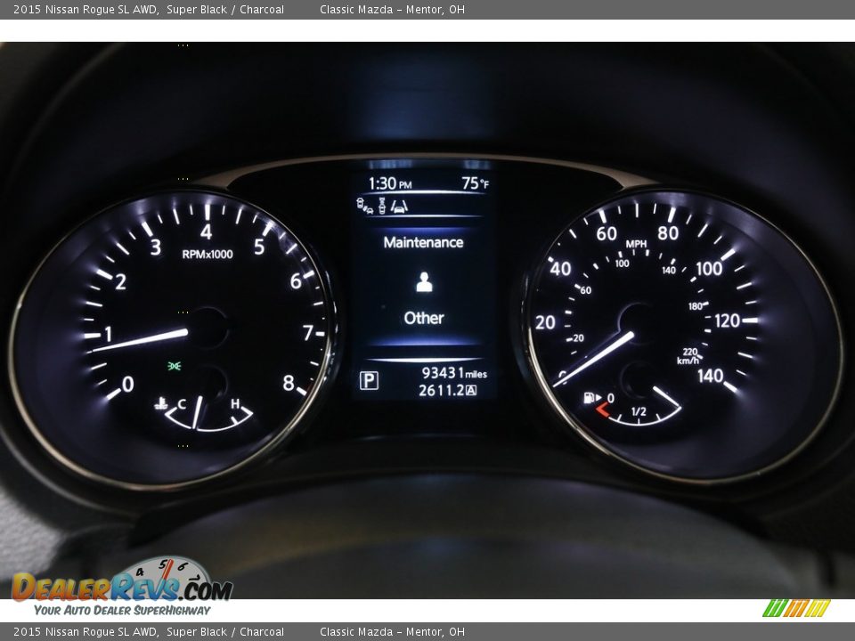 2015 Nissan Rogue SL AWD Super Black / Charcoal Photo #8
