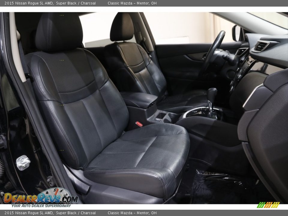 2015 Nissan Rogue SL AWD Super Black / Charcoal Photo #15